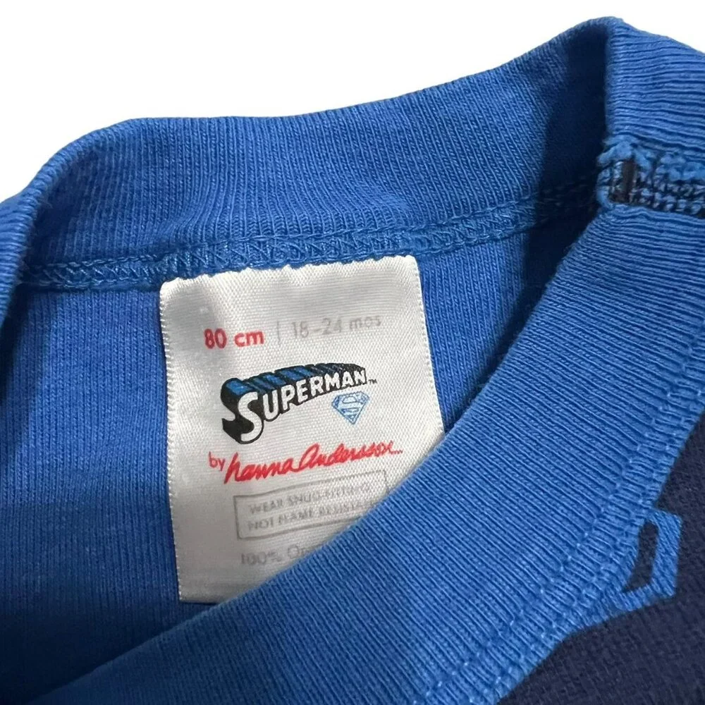 Hanna Andersson Sz 80 (18-24m) Superman Pajamas